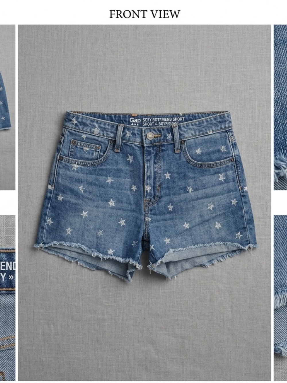 GAP Women’s Star Print Denim Shorts - Blue